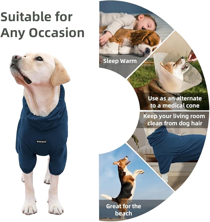 Dog Pajamas for Large Dogs,Extra Large Stretch, Suitable for Adult, Medium-Sized Dogs, Large Pet Jumpsuit Four-Legged Dog Clothes, Pet Clothing. (Blue, 6XL)
