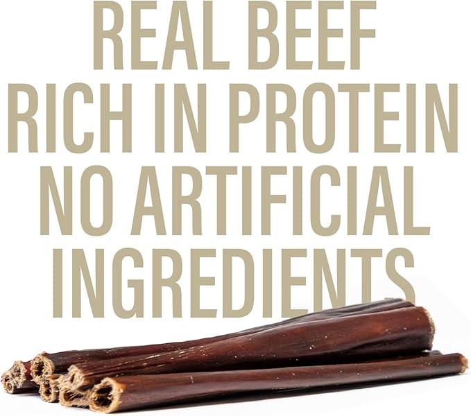 Chewer's Joy Beef Jerky Stick 5–6" (8oz) – Natural Dog Treats – Single Ingredient Long-Lasting Chews, High Protein