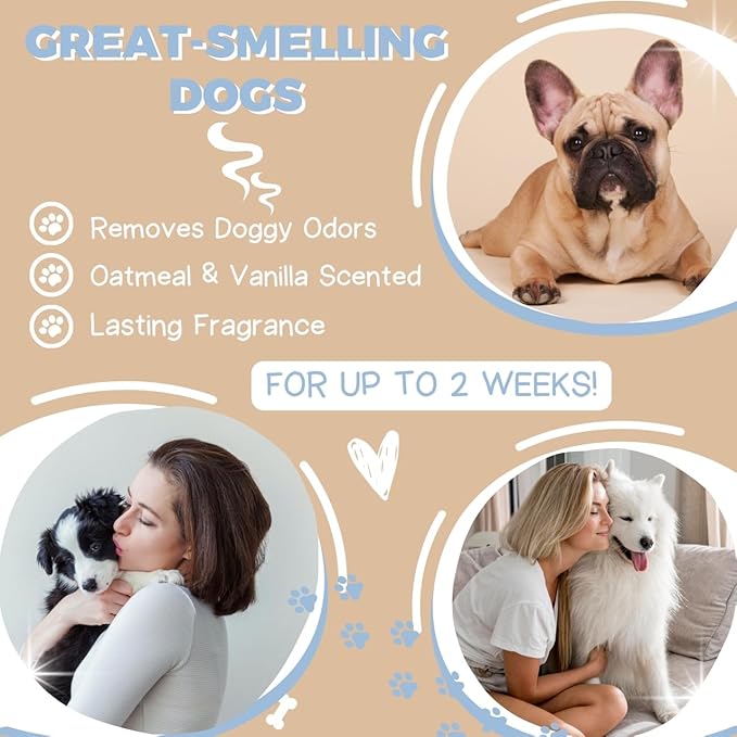 Alpha Dog Series All Natural Anti Itch Oatmeal Shampoo + Conditioner for Dogs | Hypoallergenic Soothing Relief for Dry, Itchy, Bitten or Allergy Damaged Skin (Pack of 2)