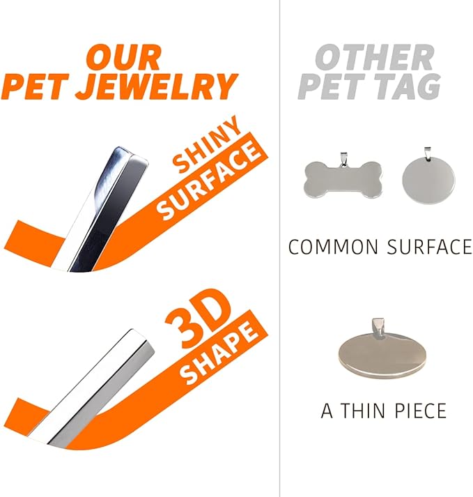 Dogs ID Tags Personalized Four Sided Deep Engraved Cat & Dog Collar Charm Bar Shape Brass Small