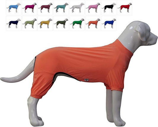 LoveLongLong Dog Jumpsuit with UV Protection and Quick-Dry Fabric for Spring Summer Pet Pajamas Lobster Pink XS
