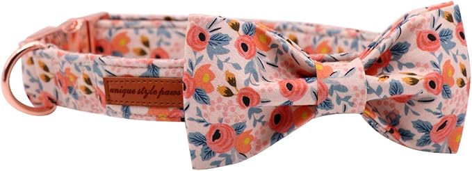 Unique style paws Dog Collar Bow tie Collar Adjustable Collars for Dogs and Cats Small Medium Large
