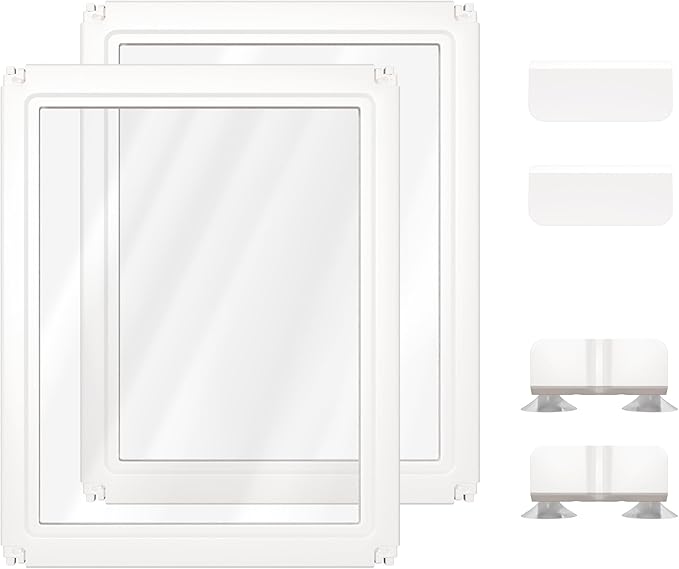 FXW AuraSpace Acrylic Indoor Dog Playpen for Medium Dogs, 35 inch, 2 Panels, White