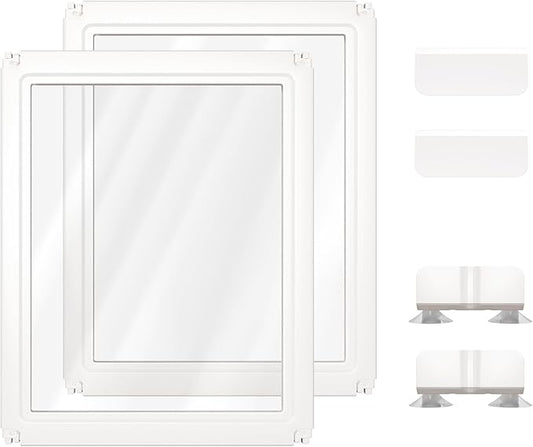 FXW AuraSpace Acrylic Indoor Dog Playpen for Medium Dogs, 35 inch, 2 Panels, White