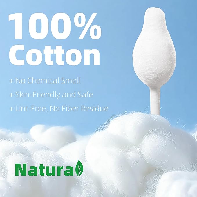 [2-Pack Dog Ear Cleaning Cotton Swabs, More Reliable, Safer to Care for Pet Ears, Prevent Accidental Injuries, Suitable for Medium and Large Dogs, Dog Ear Cleaning Kit, L Size, 110 PCS