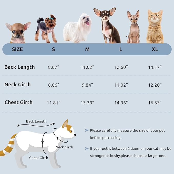 ASENKU Cat Sweater Soft Warm Puppy Clothes Knitwear for Kittens & Small Dogs, Thick Knitted Sweater for Sphynx Hairless Cats Teacup Chihuahua and Extra Small Dogs (Blue, XL)