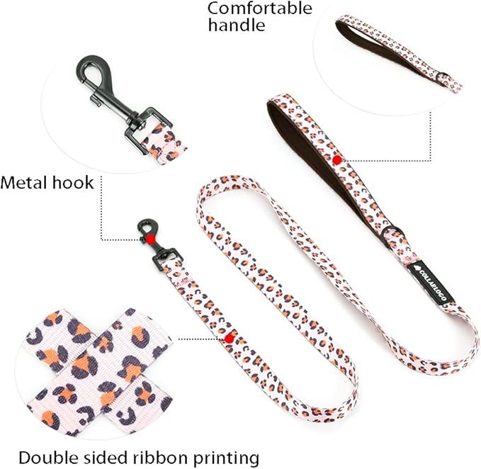 Dog Harness and Leash Set, Adjustable Dog Harness, Dog Leash, No Pull No Choke Puppy Harnesses for Walking Training for Small Medium Pet