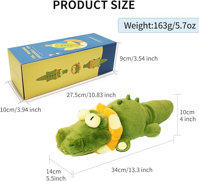 Plush Dog Toy Alligator