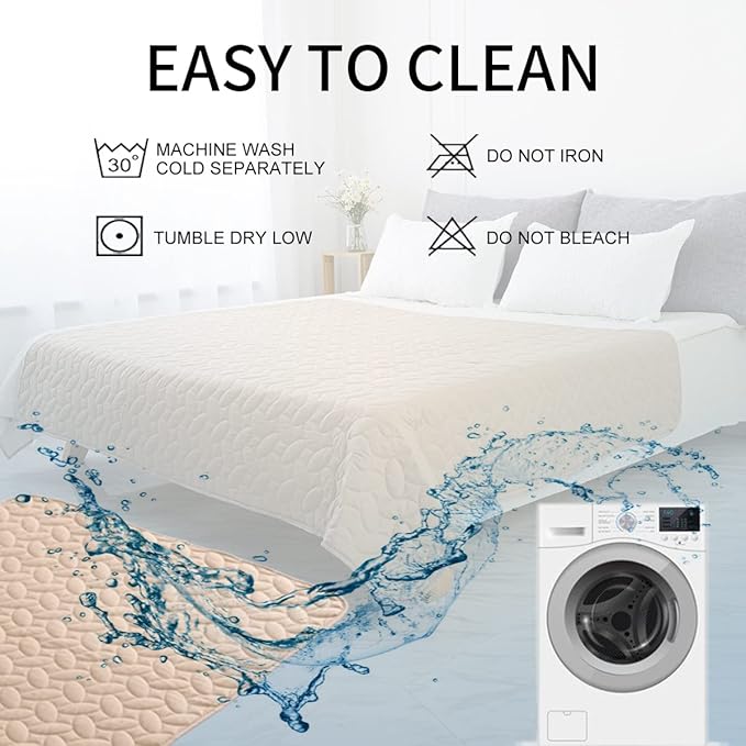 Ameritex Pet Bed Cover Dog Bed Blanket for Sofa and Furniture Waterproof New Pattern Design (30x70 Inch, Beige)