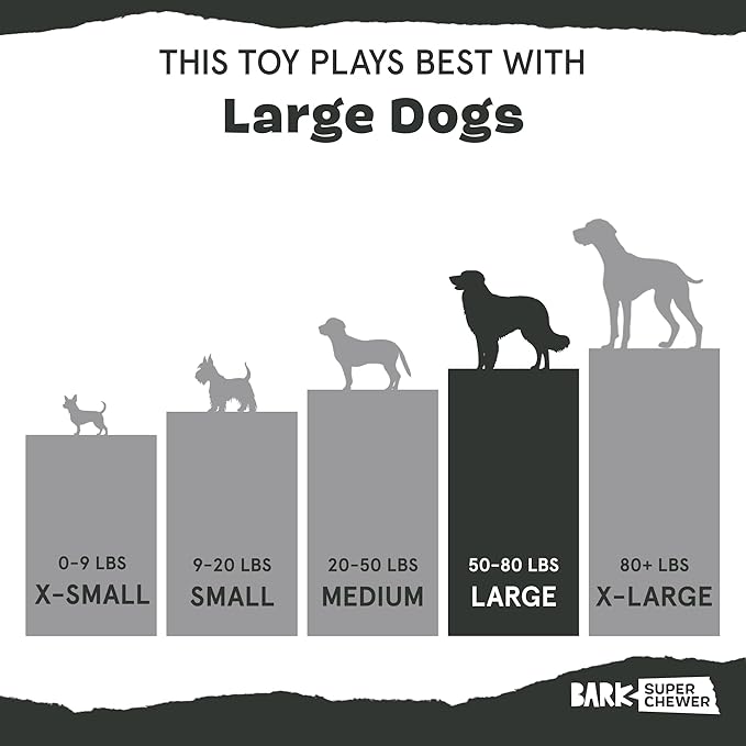 Barkbox Go Mango Tough Squeaky Rubber Dog Toy - Candy-Scented, Durable Design for Long-Lasting, Squeaky Fun - Large Breeds