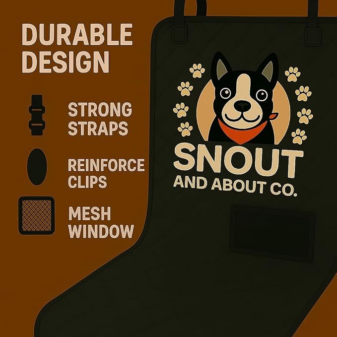 Snout & About Co. Deluxe Dog Car Seat - Secure and Cozy Travel Seat for Pets with Reinforced Safety Features
