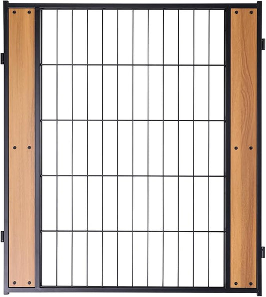 Heavy Duty Dog Playpen 32 Inch Height - Indoor Outdoor Pet Fence Enclosure for Medium and Small Dogs - Foldable Puppy Exercise Pen for Indoor and RV Camping or Yard (1 Panel, 32" H (Oak))