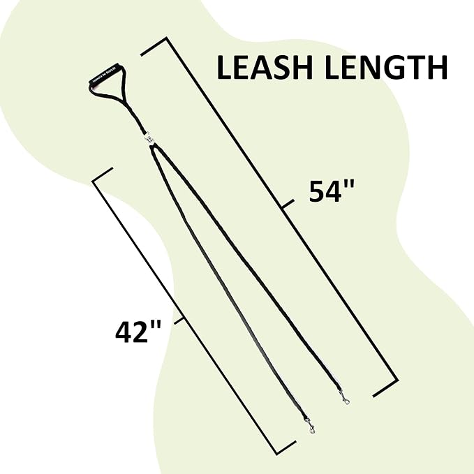 Caldwell's Pet Supply Co. Dual Dog Leash, Double Dog Leash for Two Dogs, Tangle Free, Heavy Duty Double Ended Tandem Leashes with Padded Handle with Tangle-free Swivel, for Small, Medium or Large Dogs