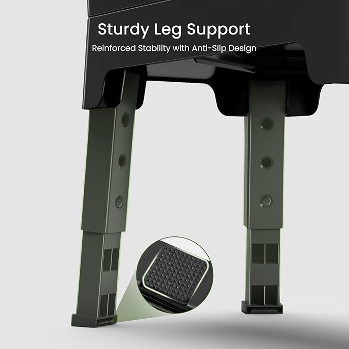 4-in-1 Elevated Slow Feeder Dog Bowls, 4 Height Adjustable Mess Proof Raised Dog Bowl Stand with No Spill Water Bowl, Stainless Steel Doggy Food Dish & Slow Feeder for Large Medium Small Pets