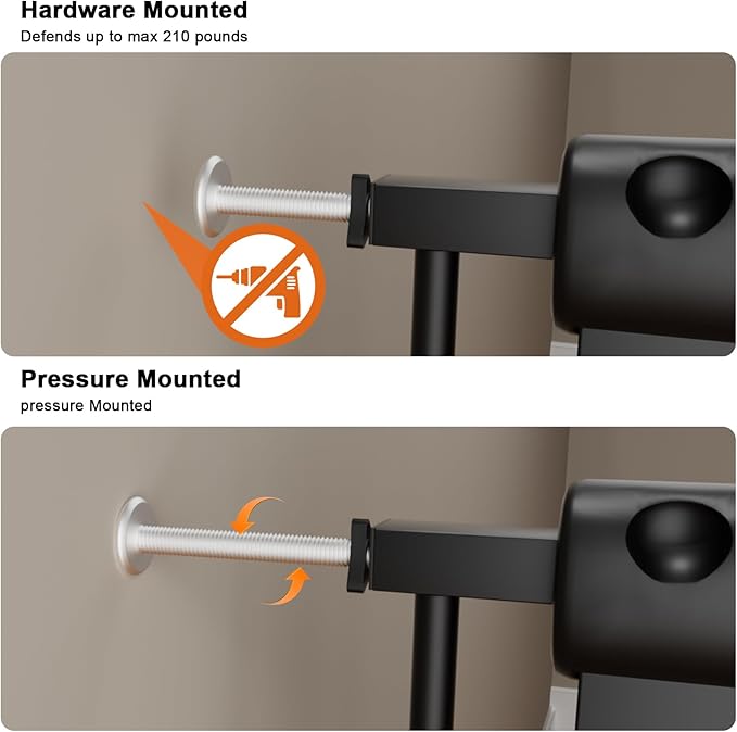 HOOEN 30" Tall Extra Wide Baby Gates 67 to 71.5 Inch Large Long Pressure Mounted Dog Gate for Doorways Stairs Child Safety Gates Tension Baby Gate Indoor Walk Through Gate for Kids or Pets