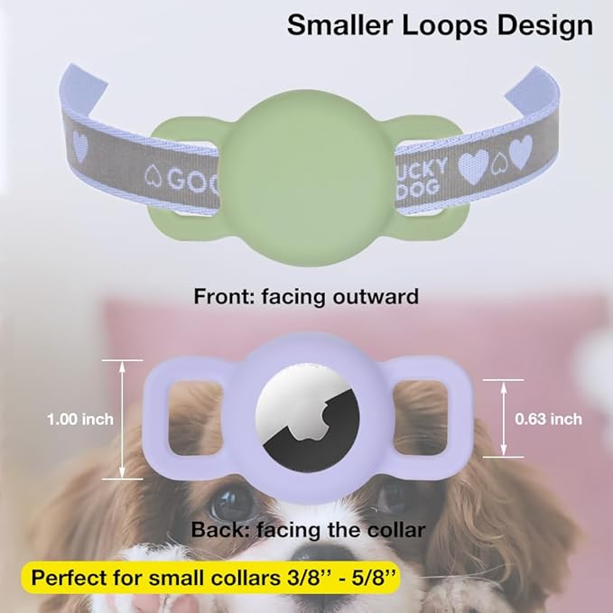 Cat Collar Holder for Airtag, Cat & Small Dog Harness Case for Air Tag