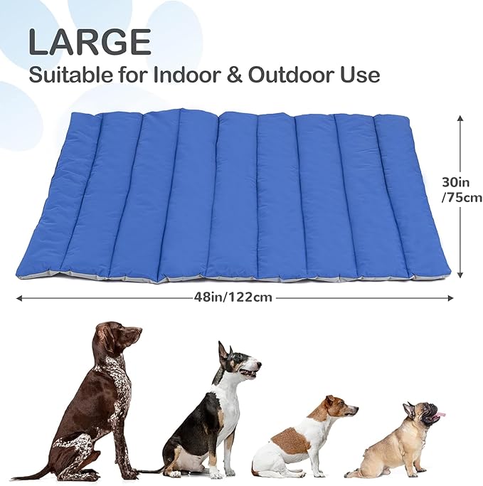 Heeyoo Outdoor Dog Bed, Waterproof Camping Dog Bed Mat, Machine Washable and Portable Travel Pet Pad Mat, Foldable Pet Beds for Small, Medium, and Large Dogs