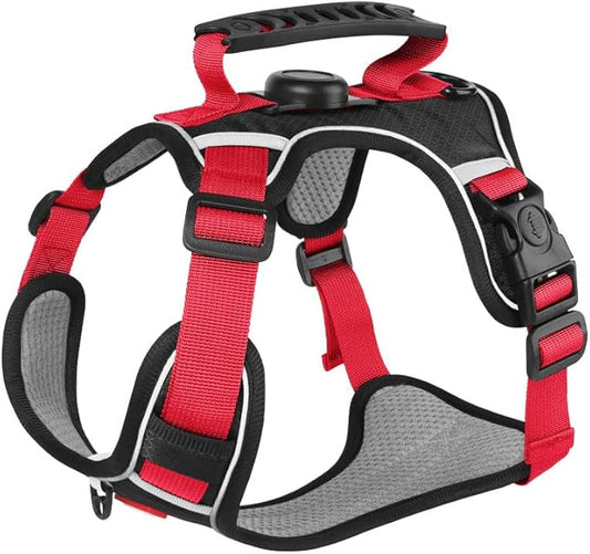 Dog Harness,Cat Harness All-in-One Dog Vest, Anti-Pull, Anti-Suffocation Reflective Dog Vest for Small, Medium, and Large Dogs and cat (Black, M(Chest:18-24.8",Neck:(17.3-21.2"))