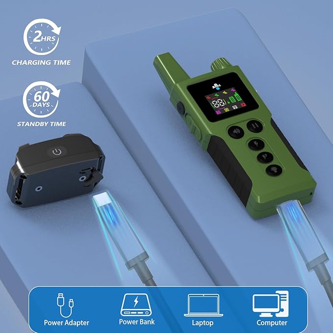 Dog Training Collar with Remote 4200FT 3 Dogs - Shock Collar for Barking Control, 4 Modes(Beep/Vibe/Static), IPX7 Waterproof for Swimming, 30-Day Rechargeable Battery, Adjustable for Small to XL Dogs