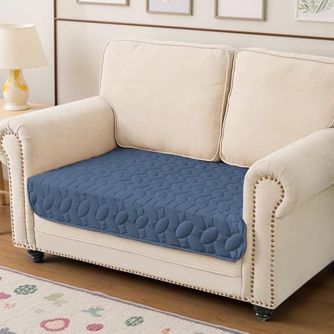 Ameritex Waterproof Pet Bed Cover Anti-Slip Dog Bed Blanket for Sofa and Furniture Waterproof New Pattern Design (Navyblue, 30x53 Inch (Pack of 1))