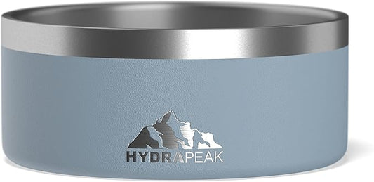 Hydrapeak Dog Bowl; Non Slip Stainless Steel; Water and Food Dish; Large Sized and Small Dogs; 32oz 64oz; Multiple Sizes; 4 Cup | Storm