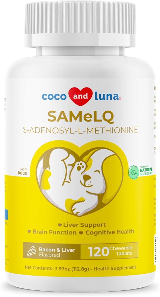 Same for Dogs - 120 Chewable Tablets - S-Adenosyl-L-Methionine, Liver Supplement - Brain Health, Promotes Cognitive Support, Liver Support (Same Tablet)