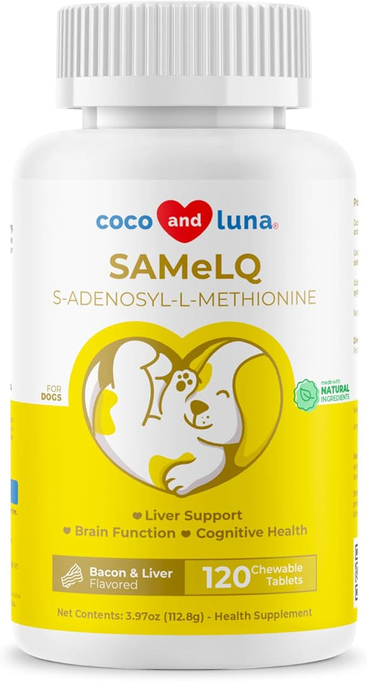 Same for Dogs - 120 Chewable Tablets - S-Adenosyl-L-Methionine, Liver Supplement - Brain Health, Promotes Cognitive Support, Liver Support (Same Tablet)
