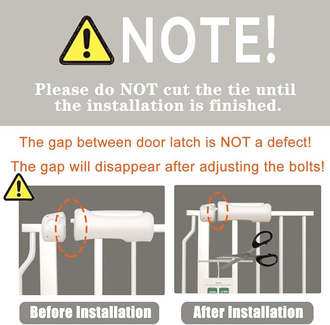 Baby Gate for Doorways Stairs Hallway 38.5 to 43.5 Inch Wide, Walk Through Child Gates with Pressure Mounted Extention Kit, Indoor Safety Child Gates for Kids or Pets