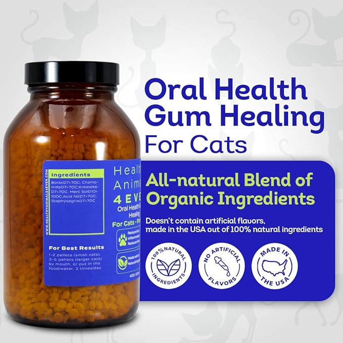 HA4E - Cat Oral Health - Relieves Inflammation, Soothes Pain & Fights Gum Disease - Natural, Non-GMO, Organic, Gluten-Free & Chemical-Free - Tablets, Pro Size (Extra Large)