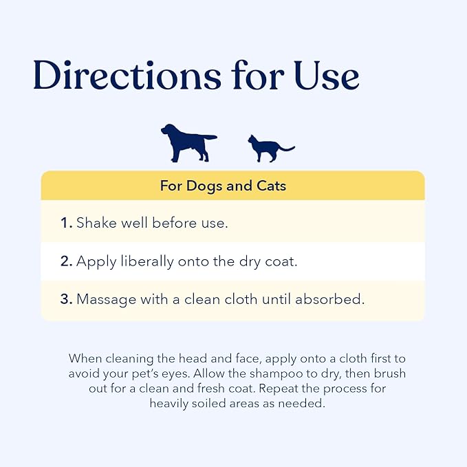 Honest Paws Dog Dry Shampoo - Waterless No Rinse Spray Formula Reducing Itch Cleanse Hydrate Nourish Dry Skin and Smelly Coat Help Decrease Odor Shedding and Allergies - Oatmeal & Lavender - 16 oz