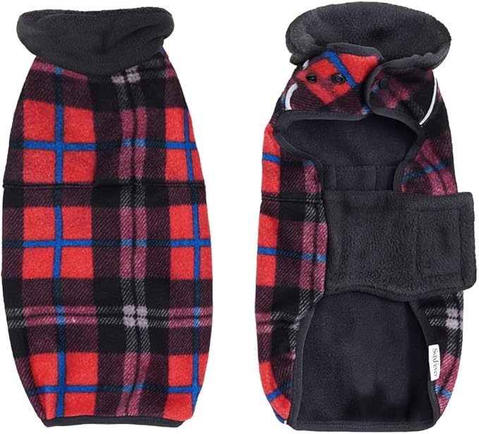 Sphynx Cat Windproof Turtleneck Jacket, Cat Puppy Warm Fleece Hoodie Fall and Winter,Easy to Wear Cat Coat with Velcro,Neck and Chest Adjustable Sweater (S (2-3.5lbs)