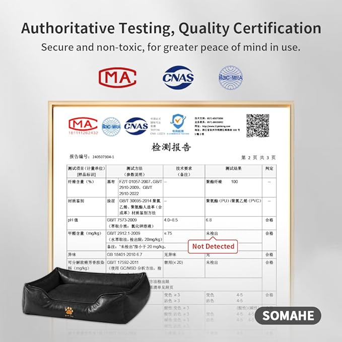 Premium Leather Cat Bed for Indoor Cats Premium Small Dog Bed Pet Nest with Anti-Slip Base Ultra Soft Texture for Comfortable Rest 24 × 18 × 9 inch Black