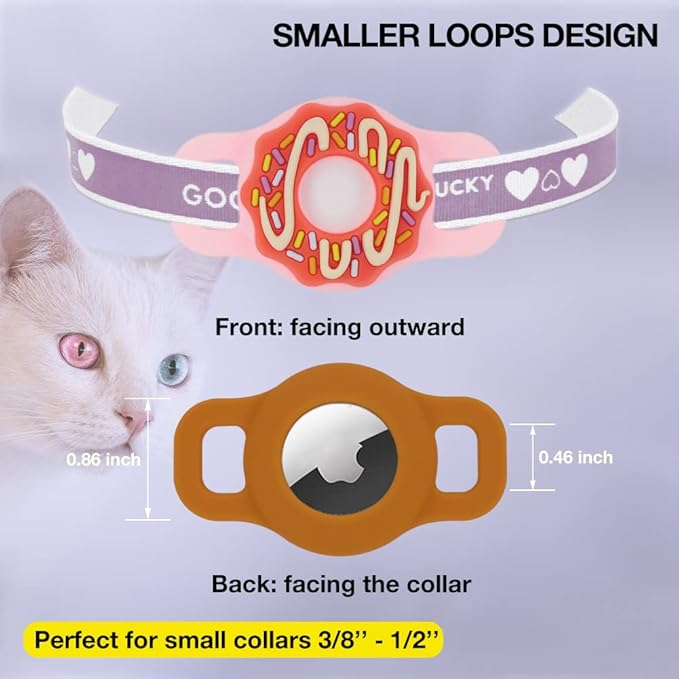 Cat Collar Holder for Airtag, Cat & Small Dog Harness Case for Air Tag