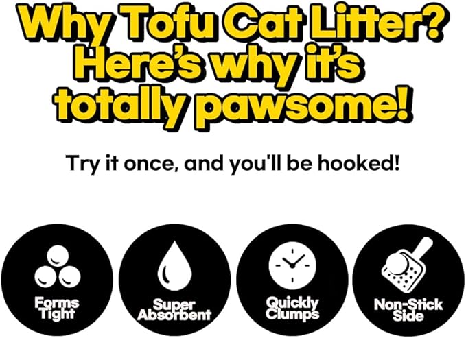 Tofu Cat Litter 100%,I'm Gonna Pee, Strong Clumping, Scoop Poop Easily, Toilet Flushable, Less Dust, Less Tracking by Pallet Type, All Natural Ingredients, Biodegradable, Safe(5.7lb x 1pack)