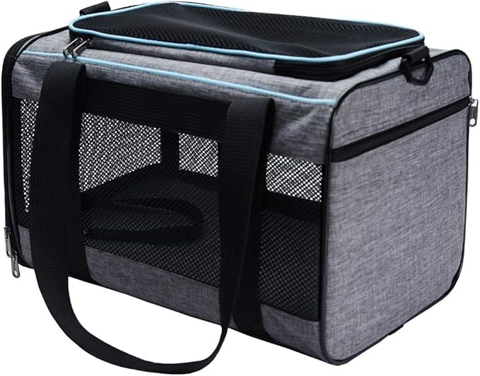 Vceoa 19x12x12 Inches Cat, Dog Carrier for Pets Up to 22 Lbs, Soft-Sided Cat Bag Animal Carriers Travel Puppy Carry As a Toy of Fabric Pet Home