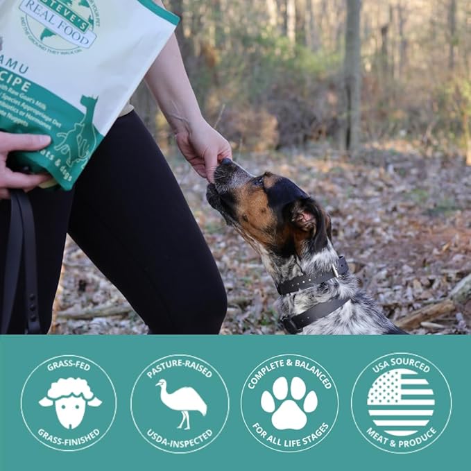 Steve's Real Food Freeze-Dried Raw Nuggets - Lamu Recipe - Raw Pet Food for Dogs and Cats - 20 oz