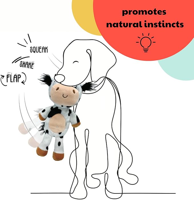 Huxley & Kent Slappies for Dogs | Beary Styles (Small) | Squeak & Shake Dog Toy | No Stuff Squeaky Toy, TPR Ball in Head | Simulates Hunting Nature for Dogs