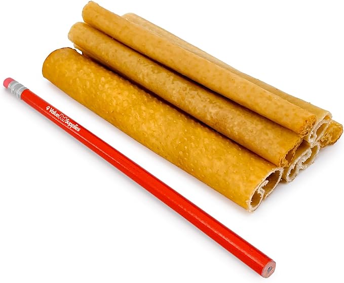 ValueBull USA Pig Skin Retriever Rolls, 6 Inch, Smoked, 10 Count - Premium USA Pork Hide Dog Chews, One-Piece, Easy Digestion, High Protein