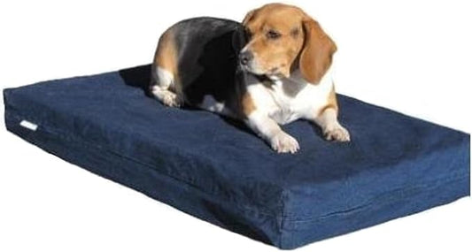 Dogbed4less Orthopedic Gel Cooling Memory Foam Dog Bed with Waterproof Liner and External Durable Denim Cover for Small to Medium Pet 35X20X4 Inches