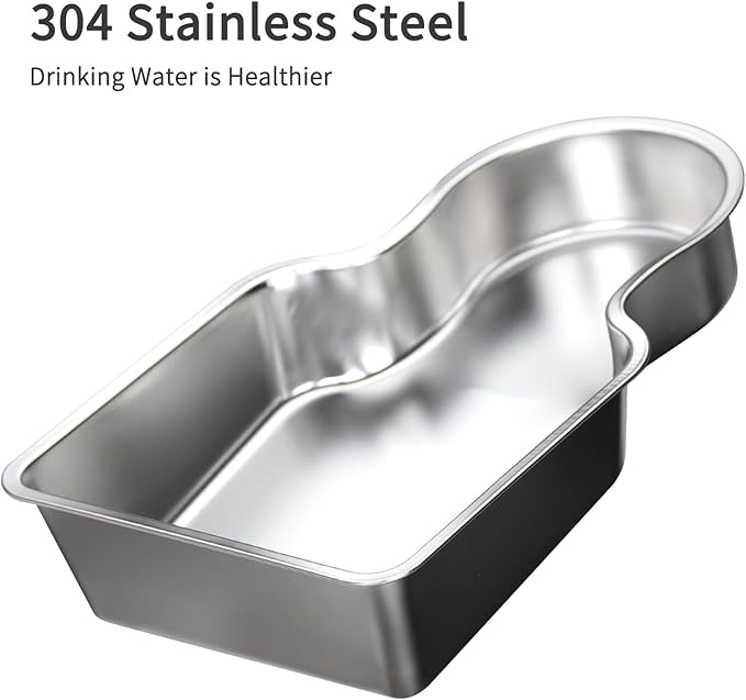 RIZZARI Stainless Steel Pet Water Feeder: 7.5L Automatic Leak-Proof Gravity Dispenser for Senior Dogs with Spine Problems - with Filter - Living Room Bedroom Use