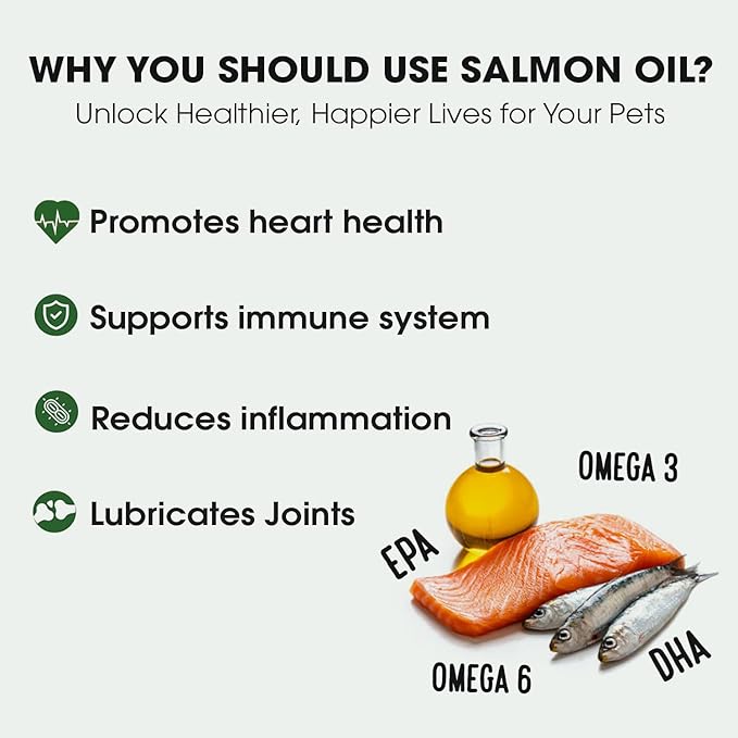 Wild Alaskan Salmon Oil for Dogs and Cats by Iceland Pure | 1,043 mg of Omega-3 per Teaspoon | Salmon Oil & Pollock Blend | BPA-Free Brushed Aluminum Epoxy Coated Bottle with Pump - 8.75 oz