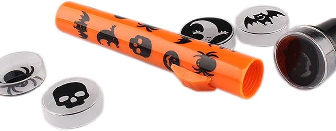 Kids Halloween Flashlight Skull Ghost Pumpkin Bat Spider Halloween Light Projector Halloween Props