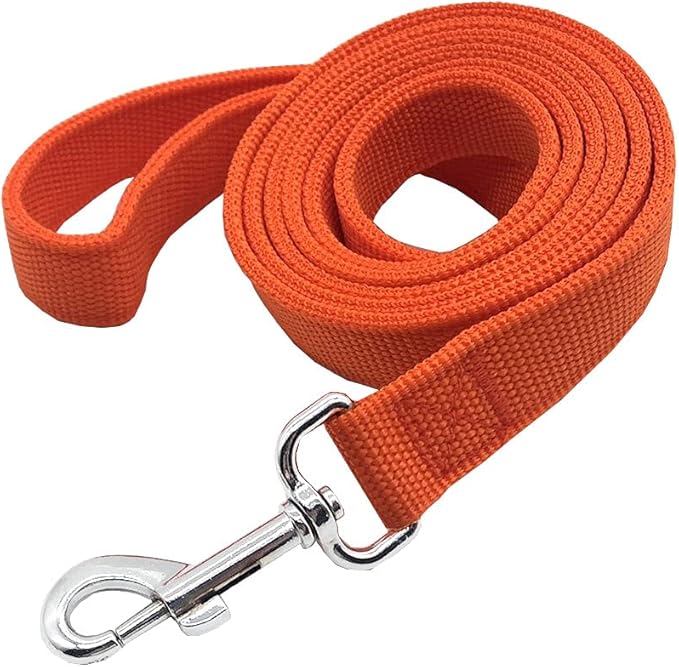 Nylon Dog Leash with 2-Layer, 4 FT/ 6 FT/ 7FT Long, 1 Inch Wide for Medium Large Dogs