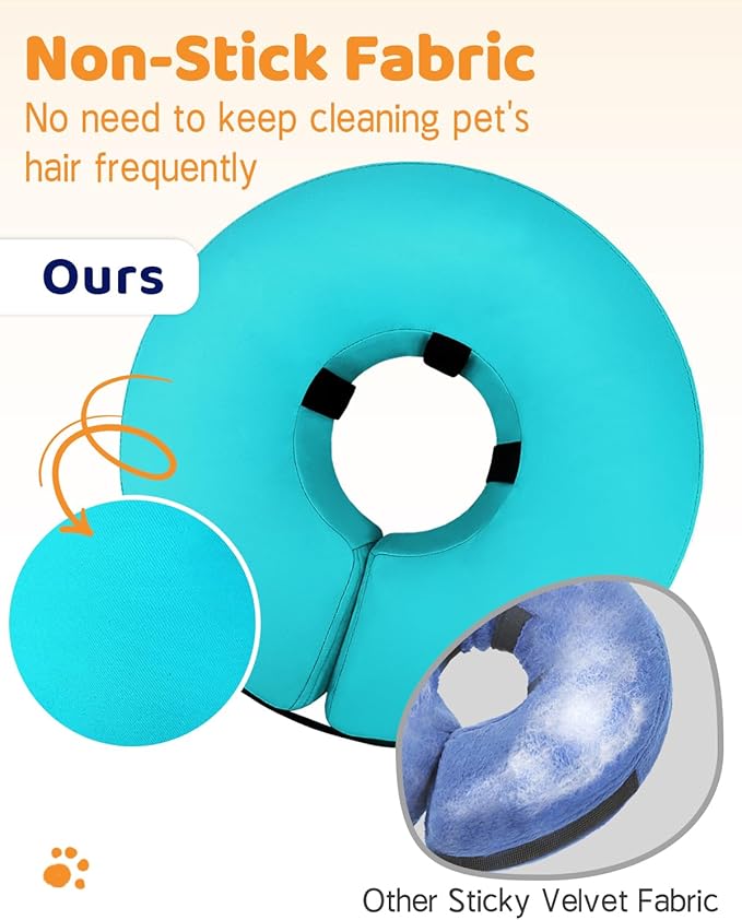 Supet Inflatable Dog Cone Collar Alternative After Surgery, Doggie Neck Donut Collar Recovery ECollar for Post Surgery, Soft Dog Cone for Small Medium Puppies Cats