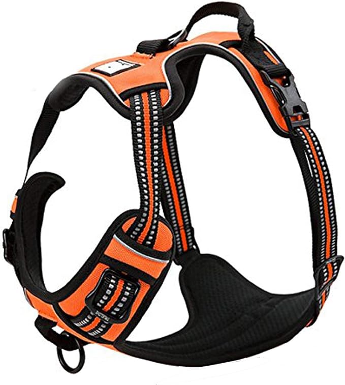 TRUE LOVE Truelove Adjustable No-Pull Dog Harness Reflective Pup Vest Harnesses Comfortable Control Brilliant Colors TLH5651(Orange,XS)