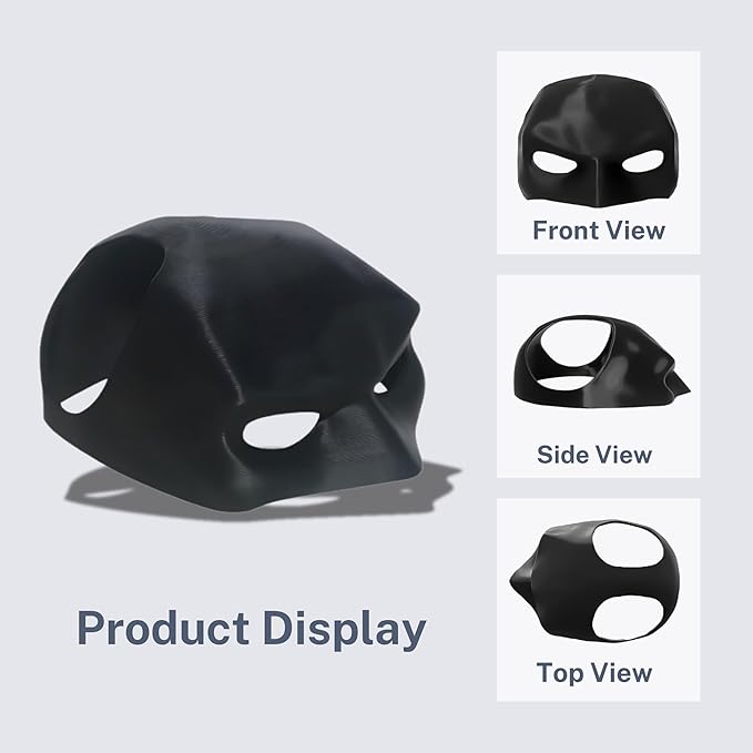 Cat Bat Mask Halloween Costumes Accessories for Cats, Cat Bat Cosplay Apparel (Medium, Black Bat)