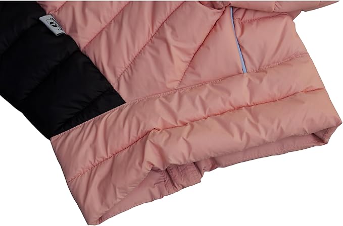 lovelonglong Dog Coat Dog Warm Jacket, 4 Legs Covered Waterproof Windproof Reflective Warm Dog Vest, Zippered Adjustable Outdoor Dog Snow Jacket for Small Medium Large Dogs Lotus Pink M