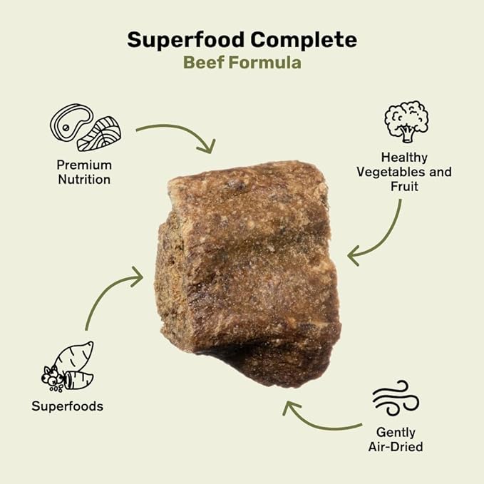 BADLANDS RANCH by Katherine Heigl- Superfood Complete, Air-Dried Adult Dog Food - High Protein, Zero Fillers, Superfood Nutrition (64 Ounce (Pack of 2), Beef)