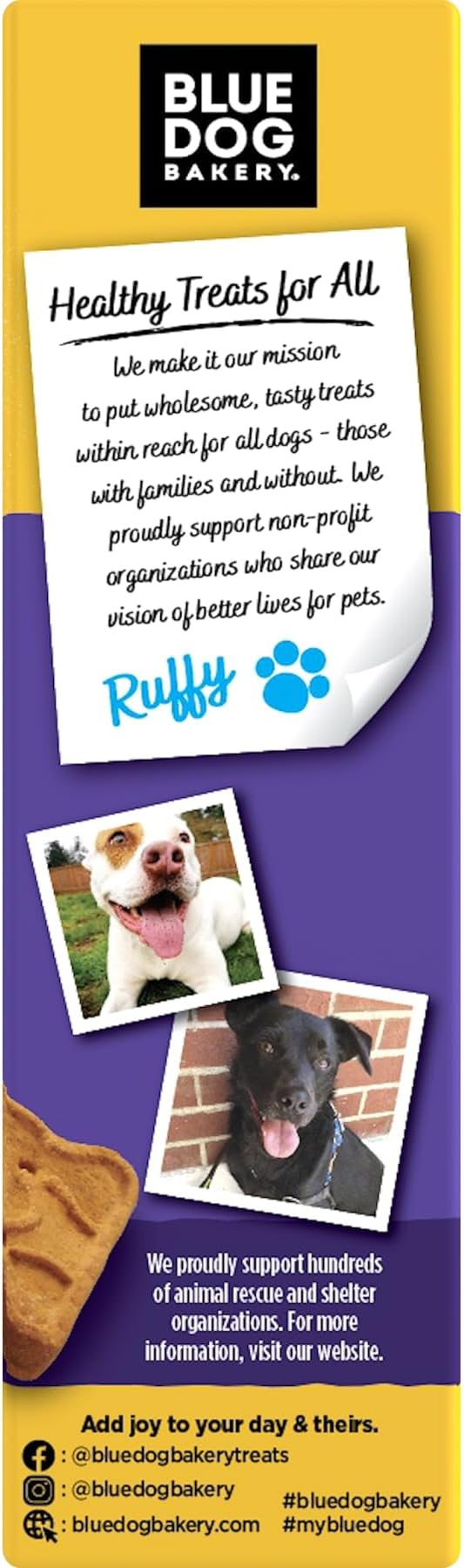 Blue Dog Bakery Natural Dog Treats, More Crunch Large, Assorted Flavors, 18oz Box, 1 Box