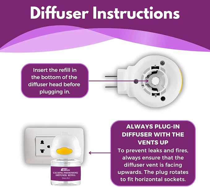 (Compatible with All Common Diffuser Heads) Cat Pheromone Diffuser Refill - 4 Pack Pheromones Refills - 4 Months Supply - Only Refills No Diffuser Head Included
